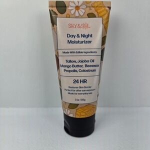3 Pk Sky & Sol Day & Night‎ Moisturizer 3oz Tallow Jojoba Mango Butter Hydration